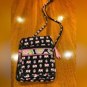 Vera Bradley cross body bag Pink Elephants Pattern NWT never used!